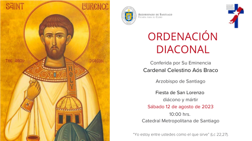 Ocho diáconos permanentes serán ordenados el 12 agosto, día de San Lorenzo Diácono y Mártir