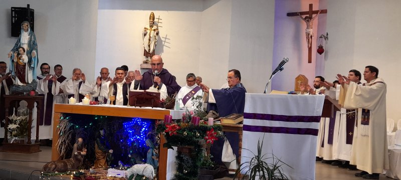 Primera eucaristía del nuevo Arzobispo De Santiago Monseñor Fernando Chomalí Garib, en la Zona Sur.