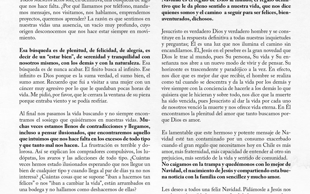 Mensaje de Navidad Monseñor Fernando Chomali