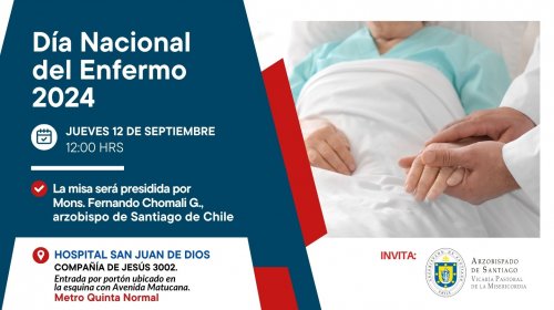 Este jueves 12 de septiembre: Día Nacional del Enfermo en el Hospital San Juan de Dios