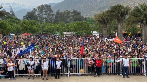 Cerca de 50 mil jóvenes caminaron hasta el Santuario de Santa Teresa de Los Andes